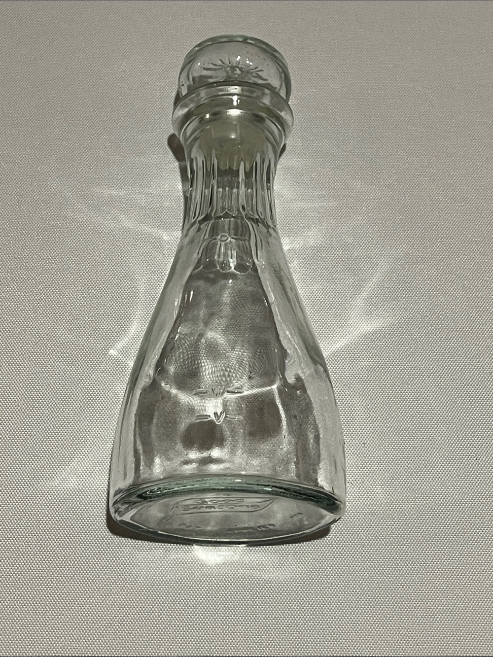 Clear Glass Bottle Vase  with top